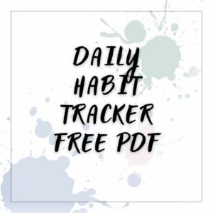 daily habit tracker pdf free