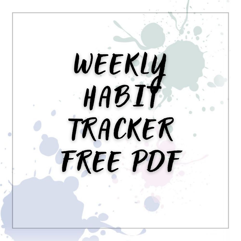 weekly habit tracker pdf