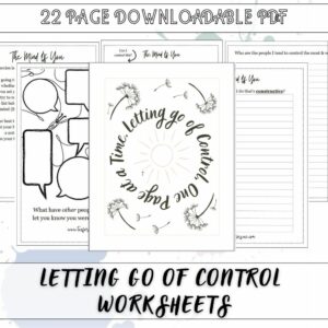 letting go of control downloadable PDF worksheets